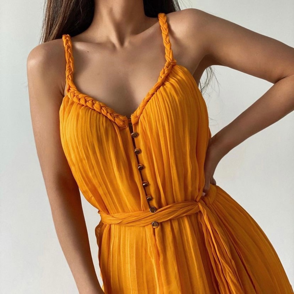 Zara cotton silk maxi dress - Picture 2 of 7